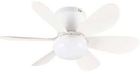 Ανεμιστήρας Οροφής Lund R67462131 Με Φως Led Και Τηλεχειριστήριο Φ53x16cm Dim Led 850lm 8W White RL Lighting Διάμετρος 53cm