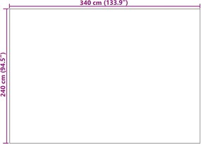 vidaXL Χαλιά χώρου Ορθογώνιος SIROLO Μπεζ 340 x 240 εκ Πολυεστέρας