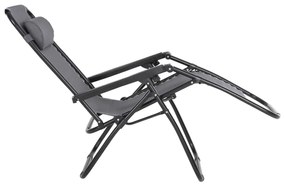 ΠΟΛΥΘΡΟΝΑ RELAX COMPANION HM5095.11 ΓΚΡΙ TEXTILENE-ΜΑΥΡΟ ΜΕΤΑΛΛΟ 67x145x110Υεκ.
