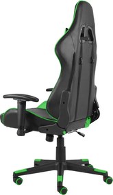 vidaXL Καρέκλα Gaming Περιστρεφόμενη Πράσινη PVC