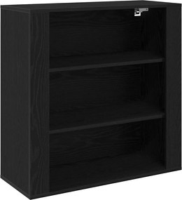 vidaXL Highboard Μαύρη Οξυά 80 x 33 x 150 εκ Επεξεργασμένο ξύλο