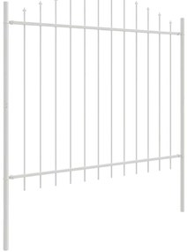 vidaXL Λευκός Κήπος Φράχτης με Τόξο, 3.4μ x 1.25μ - Φτιαγμένος από Χάλυβα