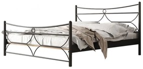 Metal Bed Pier Χρυσό, 0.90x190 εκ., Με σχέδιο στο ποδαρικό