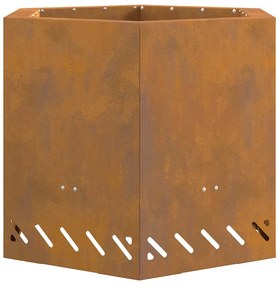 vidaXL Φωτιά Καφέ 58 x 58 x 51 cm Ατσάλι σκληρυθέν στον αέρα