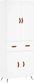 vidaXL Ντουλάπι Λευκό 69,5x34x180 εκ. από Επεξεργασμένο Ξύλο