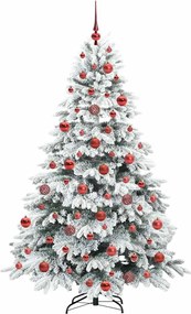 vidaXL Τεχνητό Χριστουγεννιάτικο Δέντρο Λευκό 180 cm ΠΕ και PVC