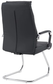Καρέκλα Επισκέπτη Siquel I σε PU Μαύρο 58x62x105εκ. 58x62x105 εκ.
