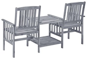 Καρέκλες Κήπου με Τραπέζι 159x61x92 εκ. από Μασίφ Ξύλο Ακακίας - Καφέ