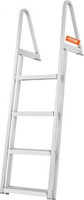 VEVOR Aluminum Dock Ladder Boat Dock Ladder Removable 4 Steps with 350lbs Load