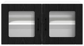 vidaXL Ραφιέρα τοίχου LUCCA Μαύρη Δρυς 80 x 31 x 40 εκ