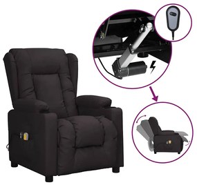 Πολυθρόνα Μασάζ Ηλεκτρική Μαύρο από Συνθετικό Δέρμα