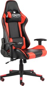 vidaXL Καρέκλα Gaming Περιστρεφόμενη Κόκκινη PVC