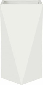 vidaXL Γλάστρα 2 pcs Λευκό 40 x 40 x 75 cm Ατσάλι