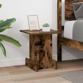 vidaXL End Table Καπνιστό Δρύς 35,5 x 35 x 40 εκ Επεξεργασμένο ξύλο