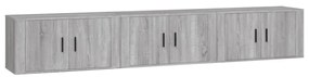 vidaXL Έπιπλα Τηλεόρασης Επιτοίχια 3 τεμ. Γκρι Sonoma 80x34,5x40 εκ.