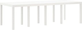 vidaXL Τραπέζι Κήπου Λευκό 250 x 100 x 73 εκ συνθετικό ρατάν