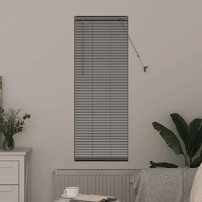 vidaXL Ρολό Παραθύρου με κουρτίνες Ασημί 80 x 130 εκ Αλουμίνιο