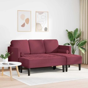 vidaXL Σετ Καναπέ με μαξιλάρι 2 pcs Κόκκινο Πολυεστέρας