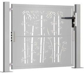 vidaXL Πόρτα Κήπου από Μπαμπού με Σχέδιο Ατσάλι Corten 100x75 εκ.