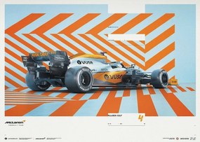 Εκτύπωση τέχνης MCLAREN X GULF - HORIZONTAL - LANDO NORRIS - 2021, Automobilist