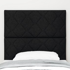 vidaXL Κεφαλάρι Μαύρο με Διαμαντάκια 90 cm Υφασμάτινο