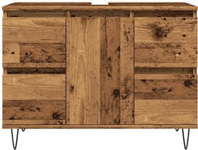 vidaXL Ντουλάπι Μπάνιου Παλαιό Ξύλο 80x33x60εκ. από Επεξεργασμένο Ξύλο