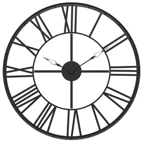 Wall clock Tikter black metal D69.5x4cm 69x4x69 εκ.