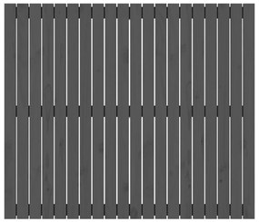 vidaXL Κεφαλάρι Τοίχου Γκρι 127,5x3x110 εκ. από Μασίφ Ξύλο Πεύκου