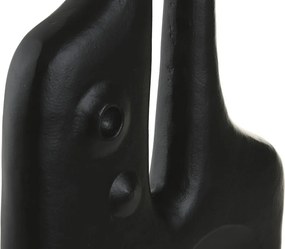 Βάζο Home ESPRIT Μαύρο Αλουμίνιο Αφηρημένο Σύγχρονη 30 x 5 x 40 cm