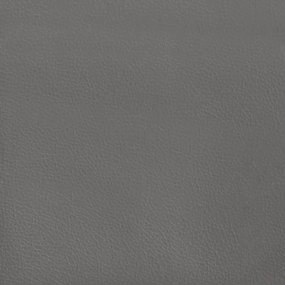 Κεφαλάρι με Πτερύγια Γκρι 183x16x118/128 εκ. Συνθετικό Δέρμα - Γκρι