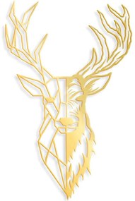 Διακοσμητικό Τοίχου Red Deer 891TNL2356 42x70cm Gold Wallity Metal
