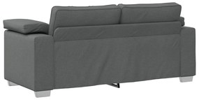 vidaXL Καναπέδες Loveseat Σκούρο Γκρι 140 εκ Υφάσματος
