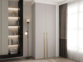 Ντουλάπα Como III 100 Δίφυλλη-Cashmere - Χρυσό