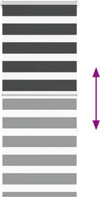 vidaXL Ζέβρα τυφλή Μαύρο Πλάτος υφάσματος 50,9 εκ. Πολυεστέρας