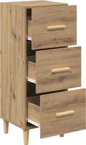 vidaXL Πλαϊνό γραφείο με συρτάρι artisan δρυς 34,5 x 34 x 90 εκ.