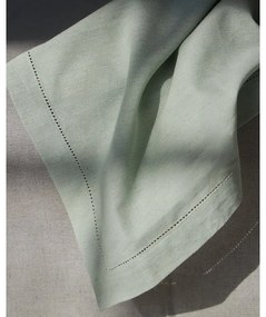 Μονόχρωμη Cottonlinen Πετσέτα Φαγητού με Αζούρ Faro 53x53 Φιστικί