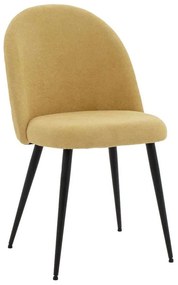 Καρέκλα Graceful Μπουκλέ 093-000020 50x53x83cm Yellow-Black Metal, Fabric