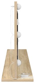 vidaXL Καθρέφτης Vanity με LED φώτα Sonoma Oak 100x45x18 εκ.