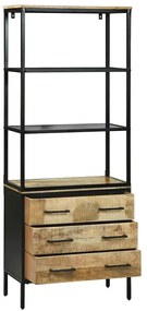 vidaXL Highboard Καφέ 70 x 35 x 180 εκ. Μασίφ ξύλο μάνγκο