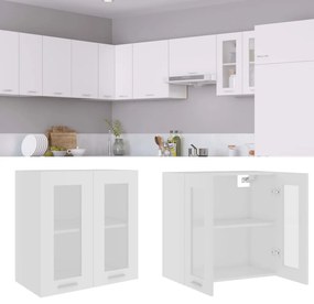 vidaXL Ντουλάπι Κρεμαστό με Τζάμι Lyon Λευκό 60x31x60εκ. από