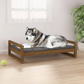 Κρεβάτι Σκύλου Μελί 105,5x75,5x28 εκ. από Μασίφ Ξύλο Πεύκου