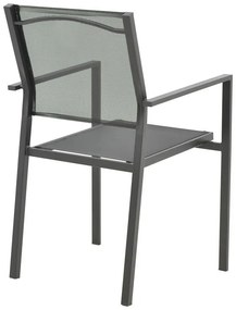 Τραπεζαρία Vergo-Confidence σετ 3τεμ μέταλλο σε μαύρη απόχρωση Φ60x70εκ 60x60x70 εκ.