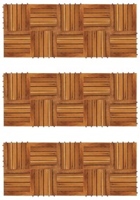 Πλακάκια Deck Κάθετο Σχέδιο Σετ 30 τεμ. 30 x 30 εκ. από Ξύλο Ακακίας