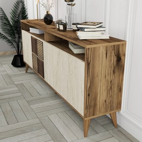 Κονσόλα Καρυδί / Τραβερτίνη GAFASAS 180x35x78