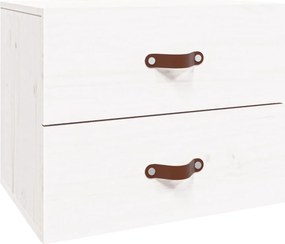 vidaXL Κομοδίνο Επιτοίχιο Λευκό 50 x 36 x 40 εκ.