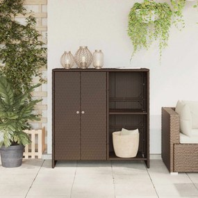 vidaXL Ντουλάπι αποθήκευσης με ράφι Καφέ 100 x 36 x 102 εκ Ρατάν