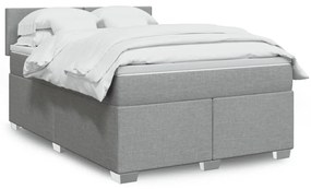 vidaXL Κρεβάτι Boxspring με Στρώμα Αν. Πράσινο 160x200εκ Υφασμάτινο