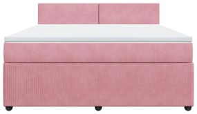 ΚΡΕΒΑΤΙ BOXSPRING ΜΕ ΣΤΡΩΜΑ ΡΟΖ 180X200 ΕΚ. ΒΕΛΟΥΔΙΝΟ 3287805