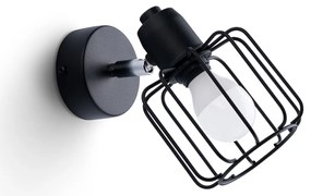 Sollux Φωτιστικό τοίχου Beluci 1,ατσάλι,1xE14/40w,μαύρο