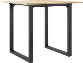 vidaXL Τραπέζι Τραπεζαρίας Πλαίσιο Ο Μασίφ Πεύκο/Ατσάλι